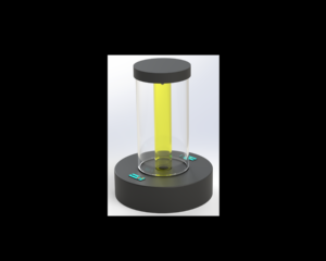 1’ Round Fillable Colored Tube Table LED Light