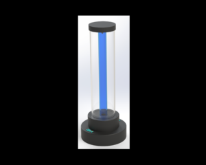 2’ Round Fillable Colored Tube Table LED Light