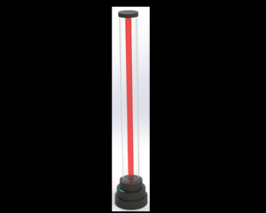 5’ Round Fillable Colored Tube Floor LED Light