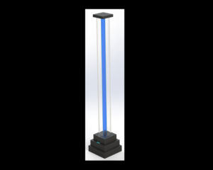 5’ Square Fillable Colored Tube Floor LED Light