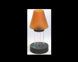 1’ Fillable Table Lamp<br> Round Base – Round Lampshade