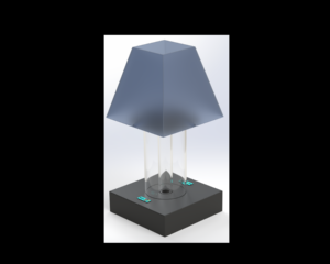 1′ Fillable Table Lamp <br>Square Base – Square Lampshade