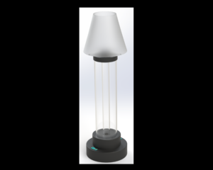 2’ Fillable Table Lamp<br> Round Base – Round Lampshade