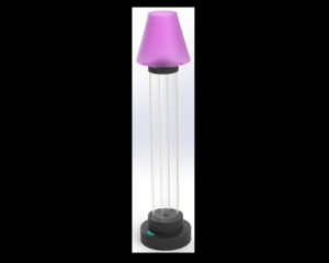 3’ Fillable Floor Lamp<br> Round Base – Round Lampshade