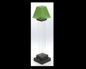 3′ Fillable Floor Lamp <br>Square Base – Square Lampshade
