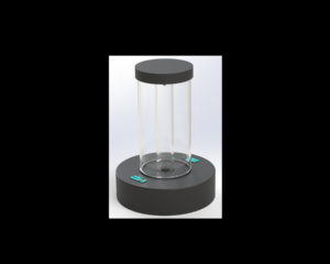 1’ Round Fillable Clear Table LED Light