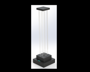 3’ Square Fillable Clear Floor LED Light