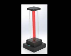 2’ Square Fillable Colored Tube Table LED Light