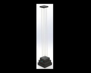 5’ Square Fillable Clear Floor LED Light
