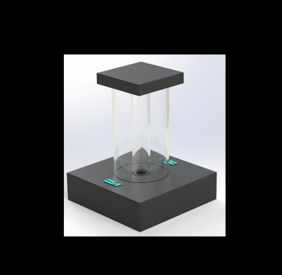 1Tier_Square_1 ft_Clear_LED-Strip