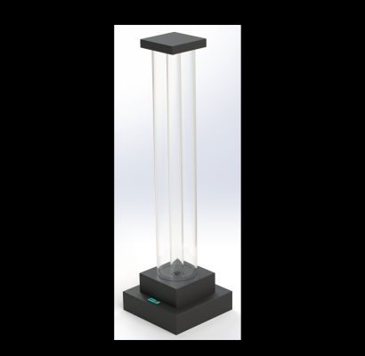 2Tier_Square_3 ft_Clear_LED-Strip